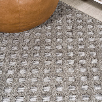 Rabat High-low Pile Mini-diamond Trellis Area Rug